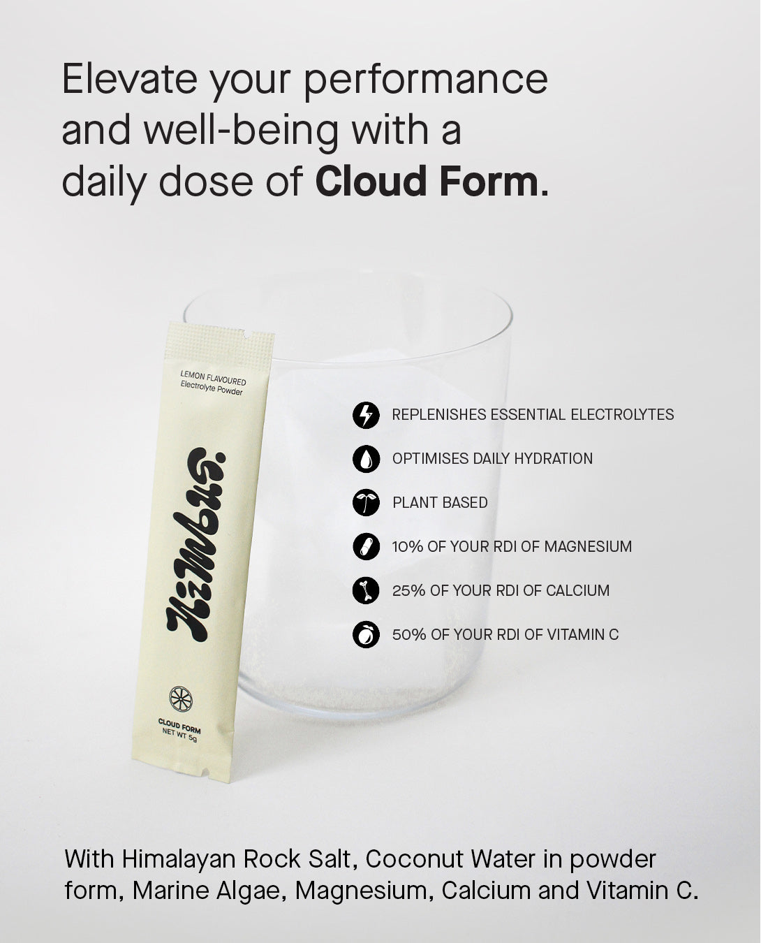 Cloud Form Sachet Electrolyte Powder